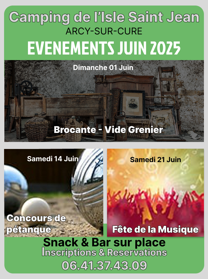Photo de l'affiche présentant les évènements à venir pour le mois de mai 2025